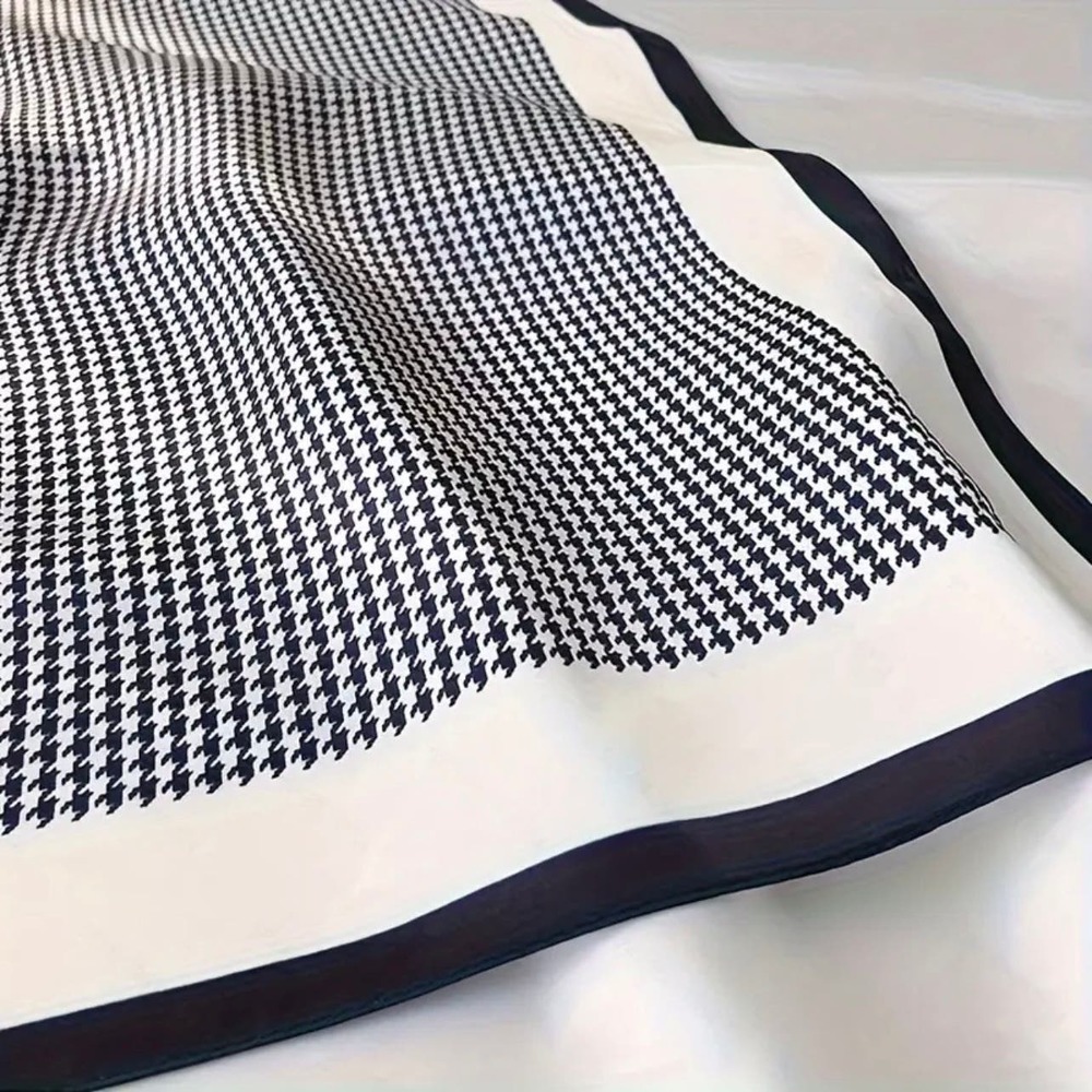 Silky Scarf, Simple Pattern Scarf 70cm Square Neck Scarves Shawl - Picture 5 of 5